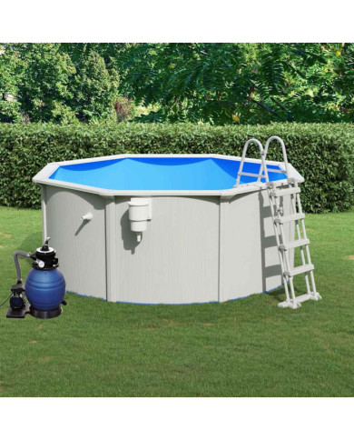 Piscine avec pompe filtrante à sable et échelle 300x120 cm | Mobilier & Déco