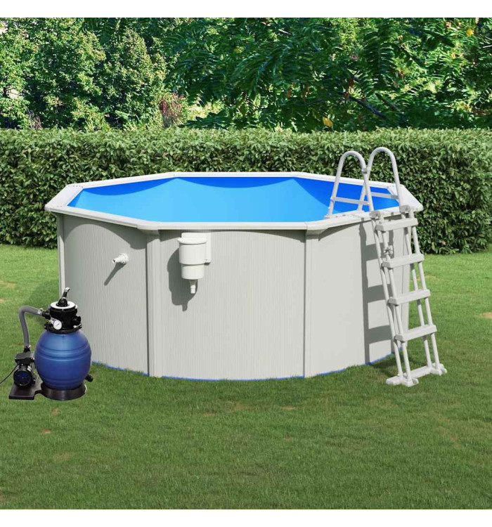 Piscine avec pompe filtrante à sable et échelle 300x120 cm | Mobilier & Déco