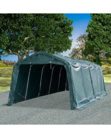 Tente amovible pour bétail PVC 550 g/m² 3,3 x 8 m Vert foncé | Mobilier & Déco