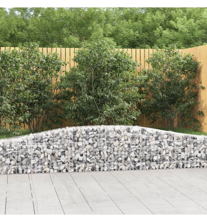 Paniers à gabions arqués 25 pcs 400x30x40/60 cm Fer galvanisé | Mobilier & Déco