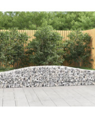 Paniers à gabions arqués 25 pcs 400x30x40/60 cm Fer galvanisé | Mobilier & Déco