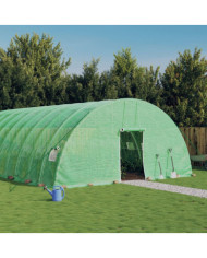 Serre avec cadre en acier vert 108 m² 18x6x2,85 m | Mobilier & Déco