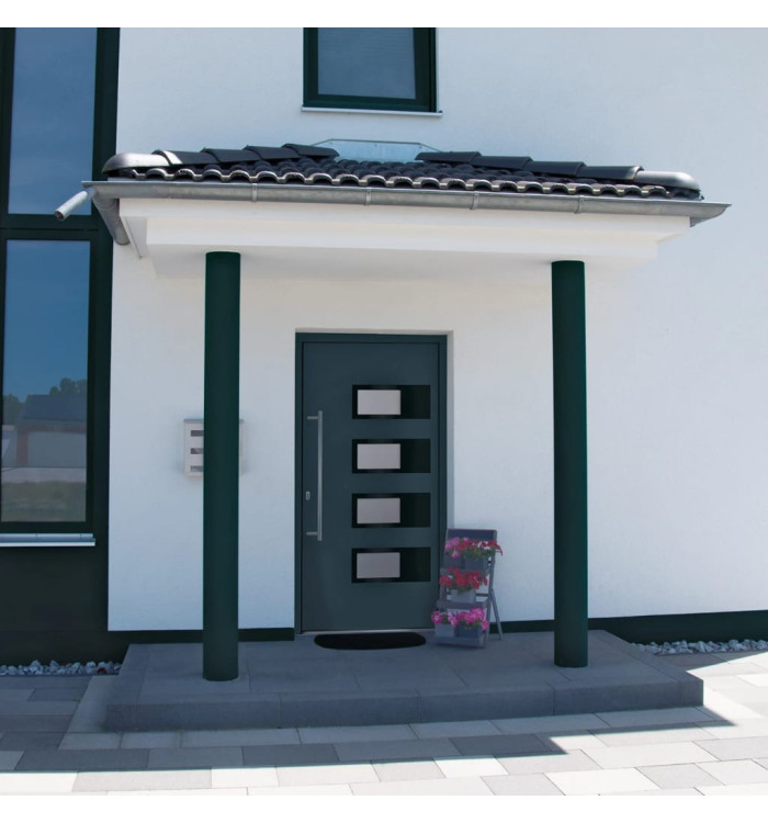 Porte d'entrée Anthracite 110x210 cm Aluminium et PVC | Mobilier & Déco