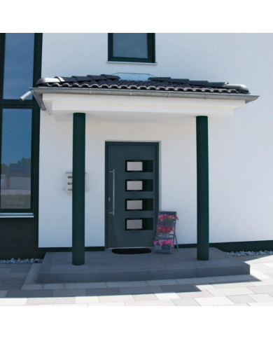 Porte d'entrée Anthracite 100x200 cm Aluminium et PVC | Mobilier & Déco