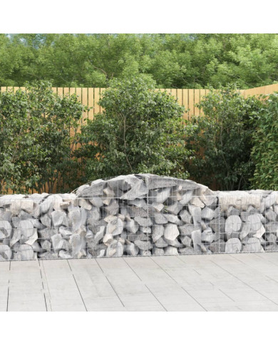 Paniers à gabions arqués 30 pcs 300x50x60/80 cm fer galvanisé | Mobilier & Déco