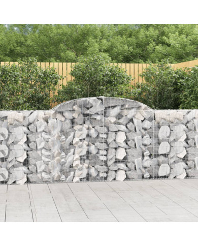 Paniers à gabions arqués 13 pcs 300x30x100/120 cm fer galvanisé | Mobilier & Déco