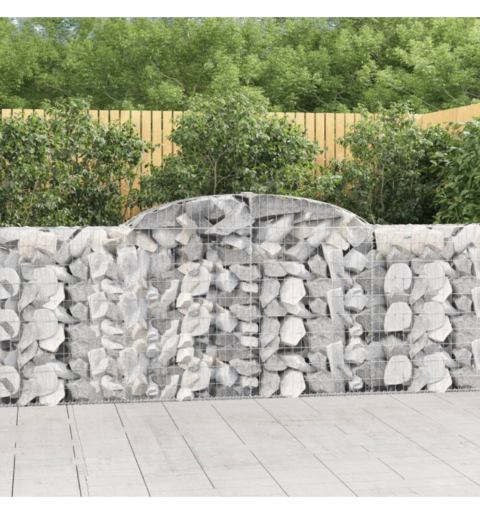 Paniers à gabions arqués 13 pcs 300x30x100/120 cm fer galvanisé | Mobilier & Déco