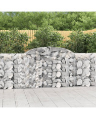 Paniers à gabions arqués 13 pcs 300x30x100/120 cm fer galvanisé | Mobilier & Déco