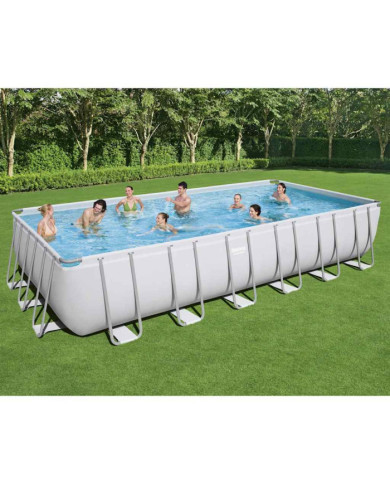 Bestway Ensemble de piscine Power Steel Rectangulaire 732x366x132 cm | Mobilier & Déco