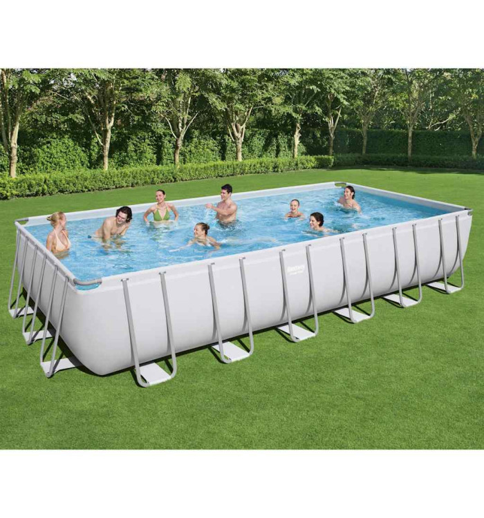 Bestway Ensemble de piscine Power Steel Rectangulaire 732x366x132 cm | Mobilier & Déco