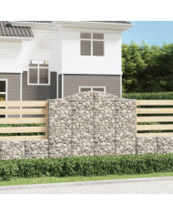 Paniers à gabions arqués 13 pcs 200x30x160/180 cm Fer galvanisé | Mobilier & Déco