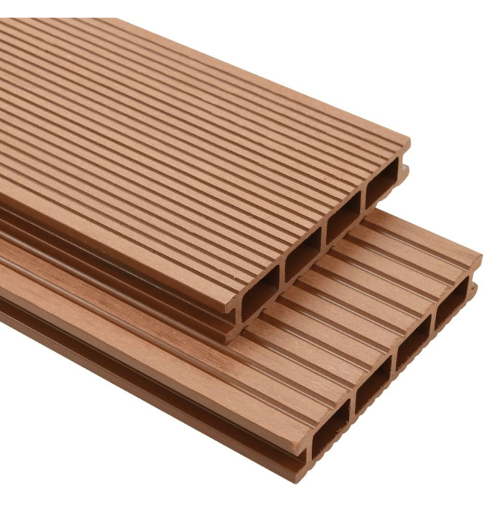 Panneaux de terrasse WPC avec accessoires 40 m² 4 m Marron | Mobilier & Déco