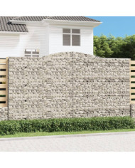 Paniers à gabions arqués 15 pcs 400x30x220/240 cm Fer galvanisé | Mobilier & Déco