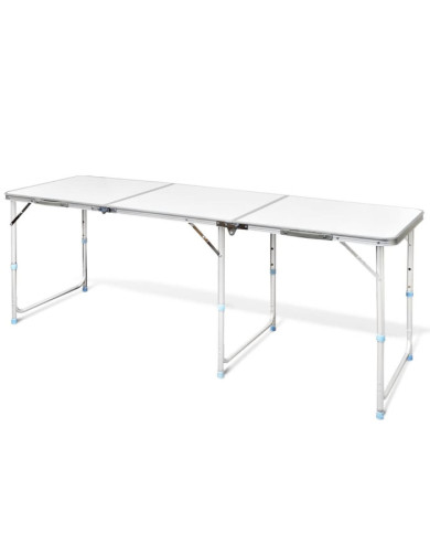 Table pliante de camping en aluminium avec hauteur ajustable | Mobilier & Déco
