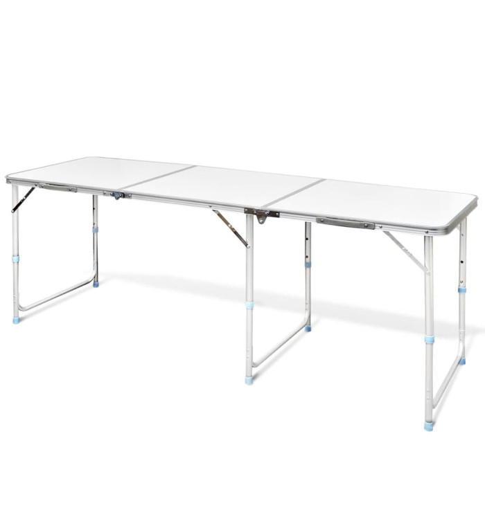 Table pliante de camping en aluminium avec hauteur ajustable | Mobilier & Déco