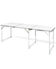 Table pliante de camping en aluminium avec hauteur ajustable | Mobilier & Déco