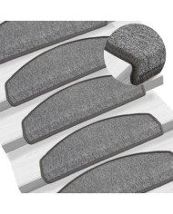 Tapis d'escalier 15 pcs Gris foncé 65 x 24 x 4 cm | Mobilier & Déco