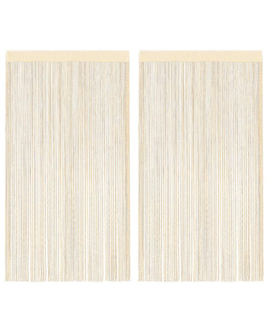 Rideau en fils 2 pcs 140 x 250 cm Crème | Mobilier & Déco