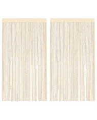 Rideau en fils 2 pcs 140 x 250 cm Crème | Mobilier & Déco
