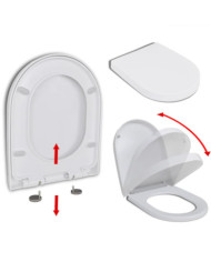Abattant WC à fermeture en douceur Libération rapide Carré | Mobilier & Déco