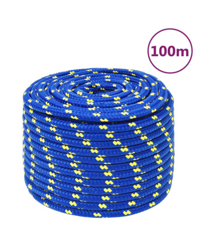 Corde de bateau Bleu 12 mm 100 m Polypropylène | Mobilier & Déco