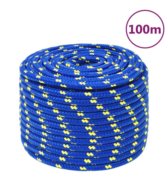 Corde de bateau Bleu 12 mm 100 m Polypropylène | Mobilier & Déco