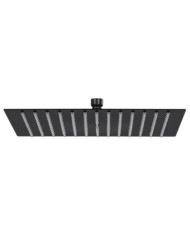 Pomme de douche pluie Acier inoxydable 30x30 cm Carrée Noir | Mobilier & Déco