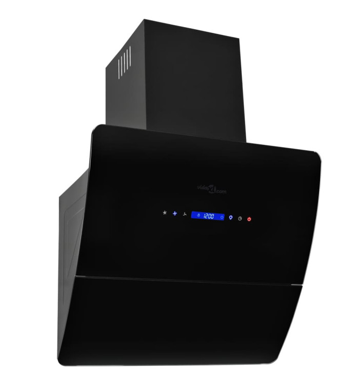 Hotte murale acier inoxydable 756 m³/h 60 cm Noir | Mobilier & Déco