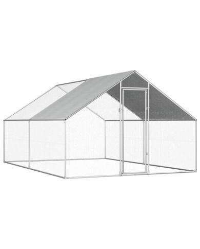 Poulailler d'extérieur 2,75 x 4 x 1,92 m Acier galvanisé | Mobilier & Déco