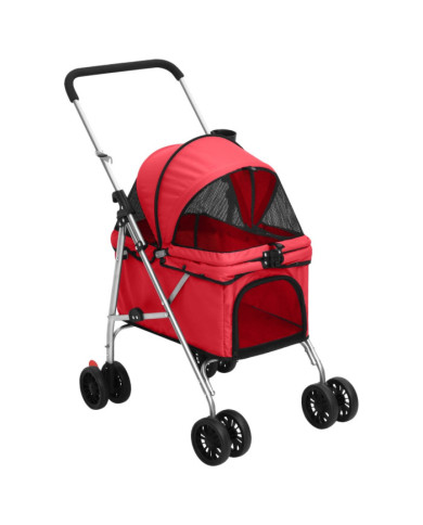 Poussette pour chien pliante Rouge 76x50x100 cm Tissu Oxford | Mobilier & Déco