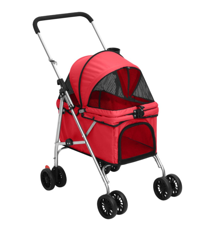 Poussette pour chien pliante Rouge 76x50x100 cm Tissu Oxford | Mobilier & Déco