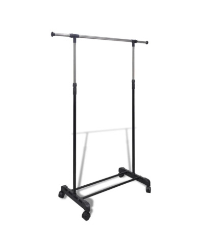 Port-manteau réglable 4 roulettes 1 rail d'accrochage | Mobilier & Déco