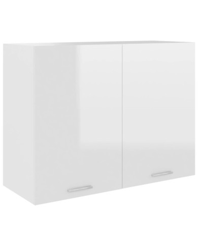Armoire suspendue "Lyon" Blanc brillant 80x31x60 cm | Mobilier & Déco