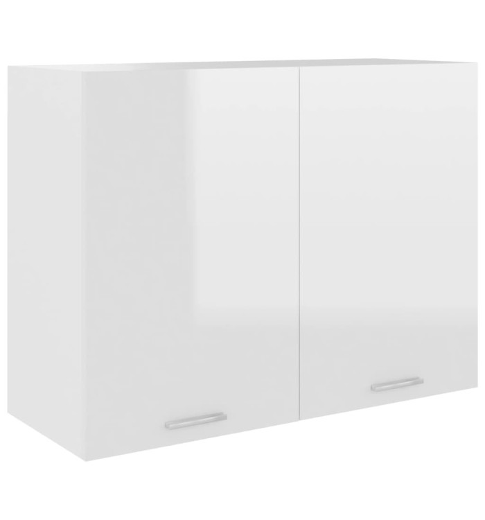 Armoire suspendue "Lyon" Blanc brillant 80x31x60 cm | Mobilier & Déco