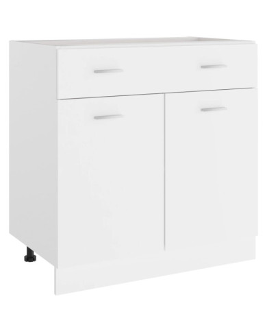 Armoire de plancher à tiroir "Lyon" Blanc 80x46x81,5cm | Mobilier & Déco