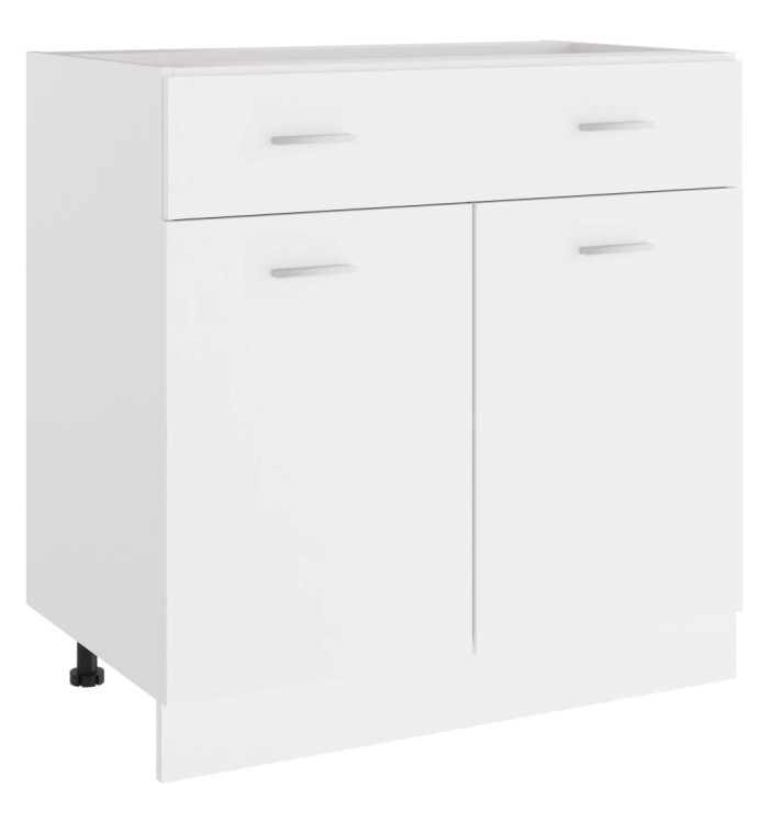 Armoire de plancher à tiroir "Lyon" Blanc 80x46x81,5cm | Mobilier & Déco
