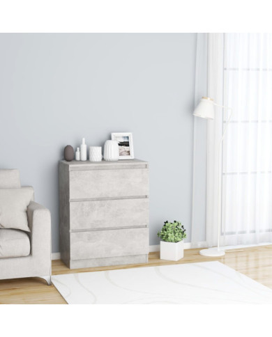Buffet Gris béton 60x35x76 cm Bois d'ingénierie | Mobilier & Déco