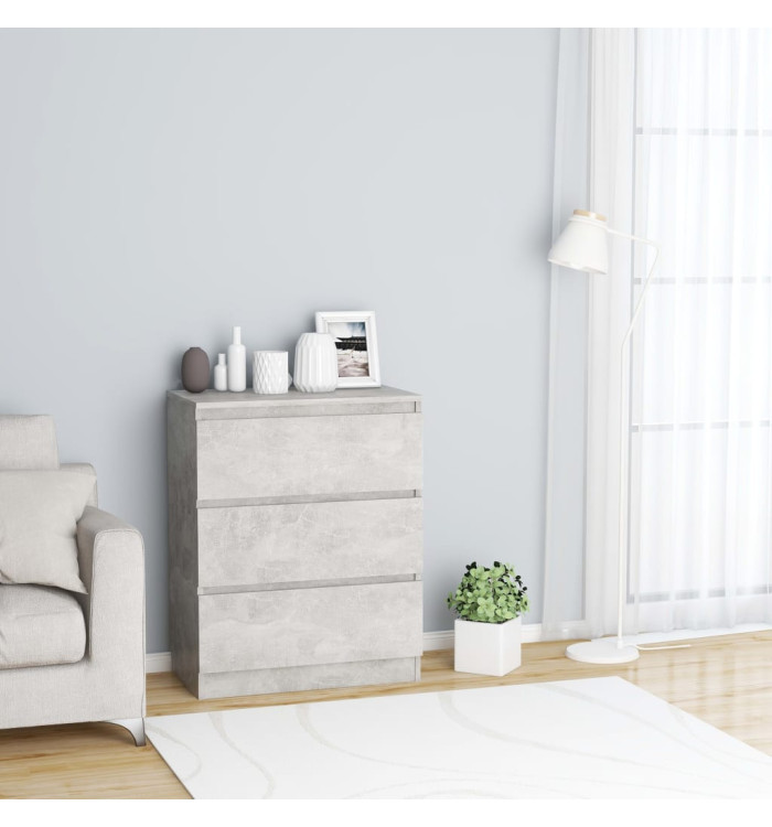 Buffet Gris béton 60x35x76 cm Bois d'ingénierie | Mobilier & Déco