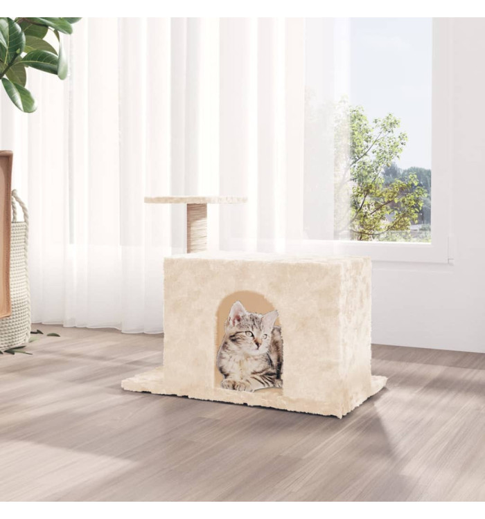 Arbre à chat avec griffoir en sisal Crème 51 cm | Mobilier & Déco