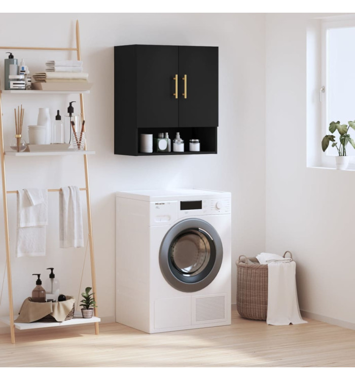 Armoire murale noir 60x31x70 cm bois d'ingénierie | Mobilier & Déco