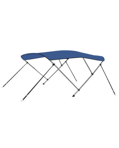 Auvent bimini à 3 arceaux Bleu 183x140x137 cm | Mobilier & Déco