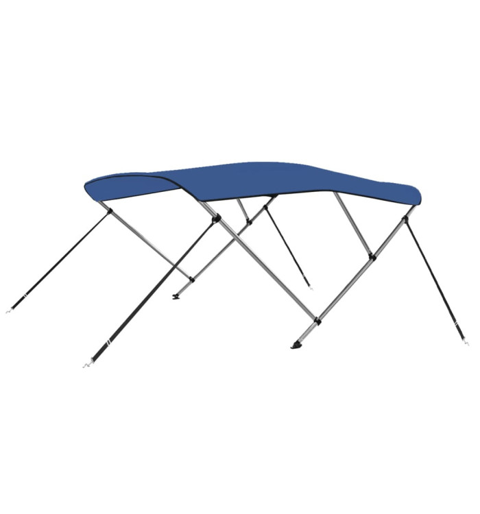 Auvent bimini à 3 arceaux Bleu 183x140x137 cm | Mobilier & Déco