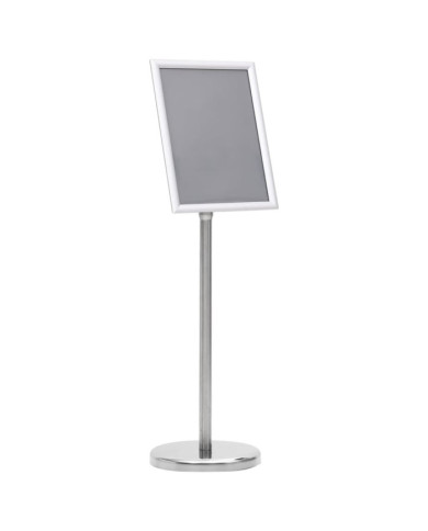 Support d'affiche A4 sur pied Argenté Alliage d'aluminium | Mobilier & Déco