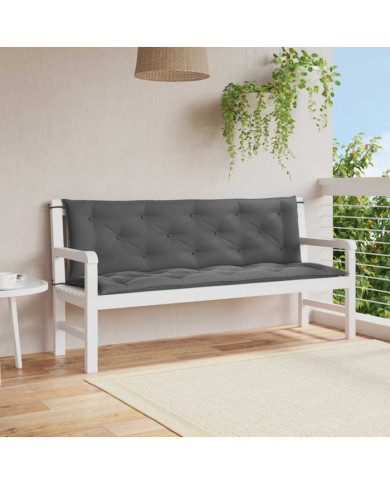 Coussin de banc de jardin anthracite tissu oxford | Mobilier & Déco