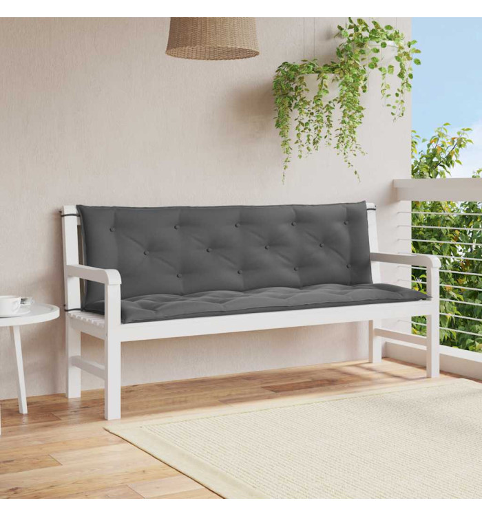 Coussin de banc de jardin anthracite tissu oxford | Mobilier & Déco