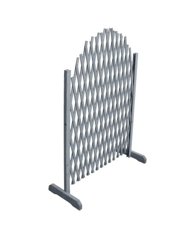 Clôture en treillis bois de sapin massif 1,8x1 m gris | Mobilier & Déco