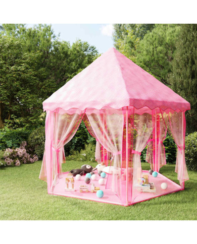 Tente de jeu princesse avec 250 balles Rose 133x140 cm | Mobilier & Déco