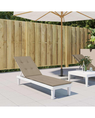 Coussin de chaise de terrasse taupe (75+105)x50x4 cm | Mobilier & Déco
