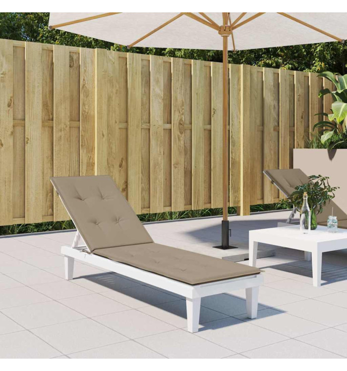 Coussin de chaise de terrasse taupe (75+105)x50x4 cm | Mobilier & Déco