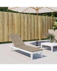 Coussin de chaise de terrasse taupe (75+105)x50x4 cm | Mobilier & Déco